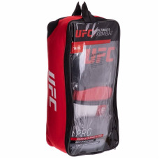 Рукавички боксерські шкіряні UFC PRO Training 18 унцій, червоний-чорний, код: UHK-69992-S52