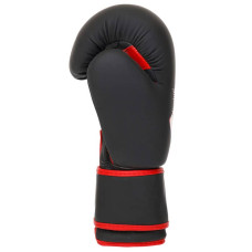 Рукавички боксерські Hard Touch 12 унцій, чорний-червоний, код: BO-4432_12BKR