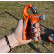Еспандер кистьовий Power System Hand Grip з регульованим навантаженням 10-40 кг, помаранчевий, код: PS-4021_Orange