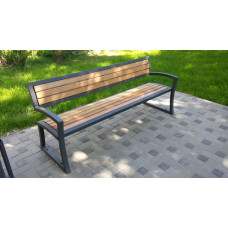 Лавка зі спинкою InterAtletika 1800x575х775 мм, код: LP018-SM