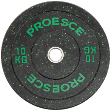 Бамперні диски із структурної гуми Record Bumper Plates 51мм, 10кг, чорний-зелений, код: TA-4782-10
