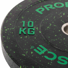 Бамперні диски із структурної гуми Record Bumper Plates 51мм, 10кг, чорний-зелений, код: TA-4782-10