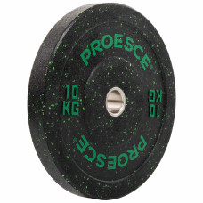 Бамперні диски із структурної гуми Record Bumper Plates 51мм, 10кг, чорний-зелений, код: TA-4782-10