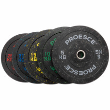Бамперні диски із структурної гуми Record Bumper Plates 51мм, 10кг, чорний-зелений, код: TA-4782-10