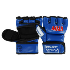 Рукавички для змішаних єдиноборств MMA Zelart XS синій, код: BO-0397_XSBL