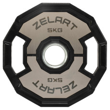 Диски гумові 2 Handle металева втулка Zelart 51мм, 5кг, чорний-сірий, код: TA-4792-5