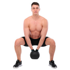 Гиря-дзвін чавунна пофарбована Ball Bell LiveUp 16кг, , код: LP8047-35LB-S52
