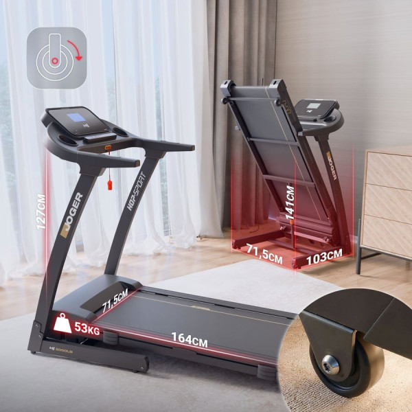 Бігова доріжка Hop-Sport HS-2000LB Joger, код: 5902308240230