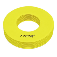 Набір плоских фішок з отворами Meta Flat Marker with hole Set Of 10 19 см, жовтий, код: 080101515313