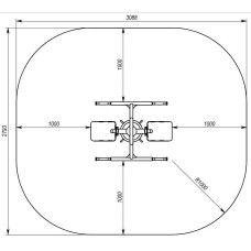 Маятник InterAtletika 1088х797х1426 мм, код: SE104-SM