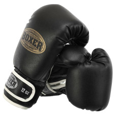 Рукавички боксерські Boxer Еліт кожвініл 10 унцій, чорний, код: 2022_10_BK-S52