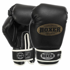 Рукавички боксерські Boxer Еліт кожвініл 10 унцій, чорний, код: 2022_10_BK-S52