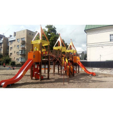 Ігровий комплекс InterAtletika Фортеця-М, 11350х7939х4515 мм, код: T904М-SM