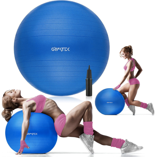 Фітбол Gymtek 65см синій + насос, код: 5907766660910