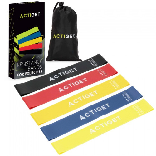 Резинки для фітнесу Actiget Mini Power Band набір 5 шт 1-20 кг, код: ACT0104