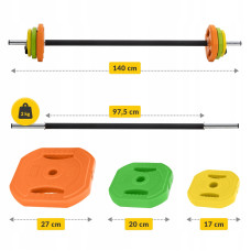 Штанга для фітнесу 4Fizjo Fitness Pump 20 кг, код: P-5907739315656