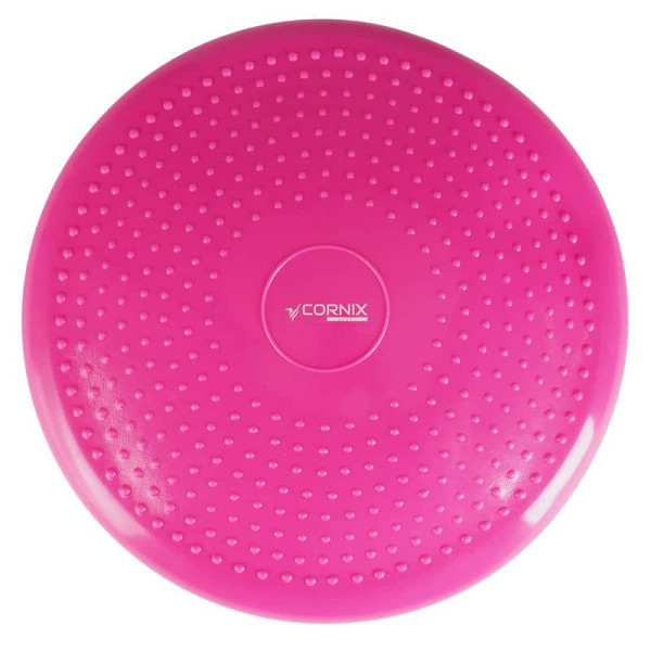 Балансувальна подушка-диск Cornix 33 см (сенсомоторна) масажна Pink, код: XR-0055