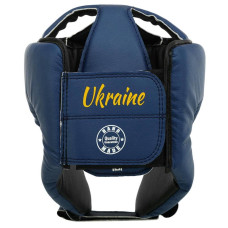 Шолом боксерський відкритий з посиленим захистом верхівки шкірозамінник Boxer L, синій, код: 2030-N_LBL