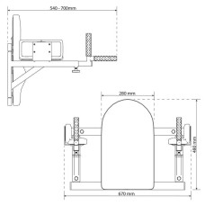 Бруси зі спинкою настінні K-Sport KSH005/SK, код: KS-105-IN