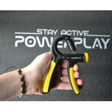 Еспандер кистьовий PowerPlay Strength Grip з регульованим навантаженням 10-40 кг, чорно-жовтий, код: PP_4323_Bl/Yellow