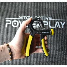 Еспандер кистьовий PowerPlay Strength Grip з регульованим навантаженням 10-40 кг, чорно-жовтий, код: PP_4323_Bl/Yellow