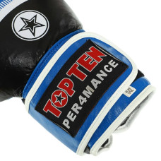 Рукавички боксерські TopTen Performance шкіра, 12oz, синій-чорний, код: TOP-041_12BL