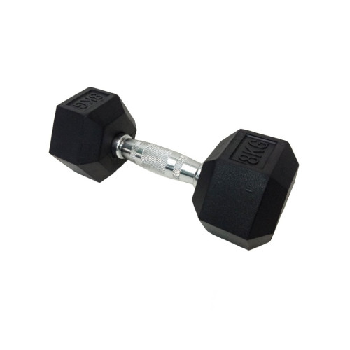 Гантель шестигранний гумовий HouseFit DD 6442-8, 1х8 кг, код: К00012797