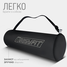 Килимок для йоги та фітнесу EasyFit TPE+TC 1830х610х6 мм двошаровий + чохол, лимонний-сірий, код: EF-1924s-LGGY-EF
