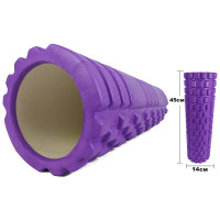 Масажний ролик EasyFit Grid Roller 45 см v.2.1 фіолетовий, код: EF-2027-V