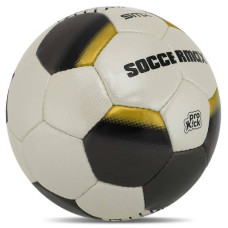 М'яч футбольний Soccermax Crystal №5 PU, білий-золотий, код: FB-4192_WG