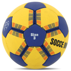 М"яч гандбольний Soccermax №3 жовтий-синій, код: MAQ-139-S52