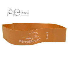 Фітнес-гумка PowerPlay Level 1 600х60х0.6 мм 5 кг, помаранчева, код: PP_4140_Orange