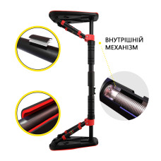 Турнік розсувний Cornix Elite+ 65-90 см, чорний-червоний, код: XR-0293