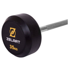 Штанга фіксована пряма обрезиненная Zelart Rubber Coated Barbell 35 кг, код: TA-2685-35-S52