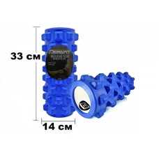 Масажний ролик EasyFit Grid Roller PRO 330х140 мм, синій, код: EF-2015-BL-EF