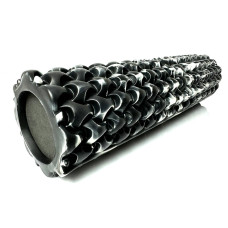 Масажний ролик EasyFit Bubbles 450х120 мм, чорний-білий, код: EF-3341-3-BW-EF