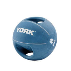 М'яч медбол 8кг York Fitness із двома ручками синій, код: 20014961807343