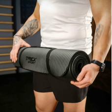 Килимок для йоги Trex Sport TX-018NGM NBR 1см 180х60 чорний,код: 5902308231870