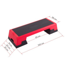 Степ-платформа Zelart 100x36x15-25см, сірий-жовтогарячий, код: FI-3994