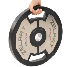 Диски гумові 2 Handle металева втулка Zelart 51мм, 25кг, чорний-сірий, код: TA-4792-25