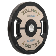 Диски гумові 2 Handle металева втулка Zelart 51мм, 25кг, чорний-сірий, код: TA-4792-25