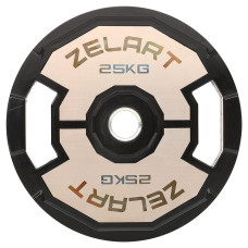 Диски гумові 2 Handle металева втулка Zelart 51мм, 25кг, чорний-сірий, код: TA-4792-25