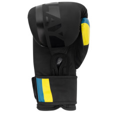 Боксерські рукавиці PowerPlay Ukraine 14 унцій, чорний, код: PP_3021_14oz_Black