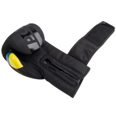 Боксерські рукавиці PowerPlay Ukraine 14 унцій, чорний, код: PP_3021_14oz_Black