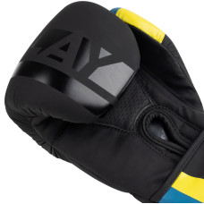 Боксерські рукавиці PowerPlay Ukraine 14 унцій, чорний, код: PP_3021_14oz_Black