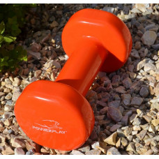 Гантель вінілова PowerPlay 2х1 кг, помаранчевий, код: PP_4103_2*1kg