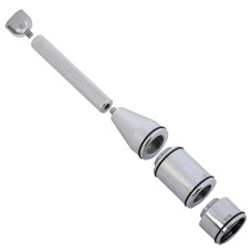 Булава сталева для кросфіту розсувна Adjustable Macebell Mdbuddy 1шт, 12кг, хром, код: FI-2513-S52