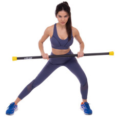 Бодібар Zelart Body Bar 5кг, чорний-жовтий, код: FI-1251-5-S52
