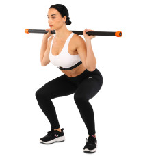 Бодібар Zelart Body Bar 7 кг, чорний-помаранчевий, код: FI-4776-7