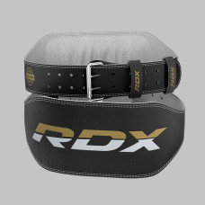Пояс для важкої атлетики шкіряний RDX 6 L Black Gold, код: WBS-6RB-L